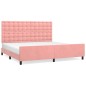vidaXL Bettgestell mit Kopfteil Rosa 200x200 cm Samt vidaXL Bettgestell mit Kopfteil Rosa 200x200 cm Samt