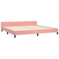vidaXL Bettgestell mit Kopfteil Rosa 200x200 cm Samt vidaXL Bettgestell mit Kopfteil Rosa 200x200 cm Samt