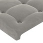 vidaXL Bettgestell mit Kopfteil Hellgrau 120x200 cm Samt vidaXL Bettgestell mit Kopfteil Hellgrau 120x200 cm Samt
