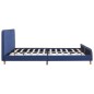 vidaXL Bettgestell Blau Stoff 180x200 cm vidaXL Bettgestell Blau Stoff 180x200 cm