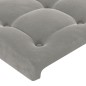 vidaXL Bettgestell mit Kopfteil Hellgrau 140x200 cm Samt vidaXL Bettgestell mit Kopfteil Hellgrau 140x200 cm Samt