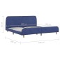 vidaXL Bettgestell Blau Stoff 180x200 cm vidaXL Bettgestell Blau Stoff 180x200 cm