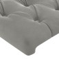 vidaXL Bettgestell mit Kopfteil Hellgrau 180x200 cm Samt vidaXL Bettgestell mit Kopfteil Hellgrau 180x200 cm Samt