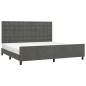 vidaXL Bettgestell mit Kopfteil Dunkelgrau 200x200 cm Samt vidaXL Bettgestell mit Kopfteil Dunkelgrau 200x200 cm Samt