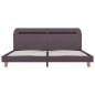 vidaXL Bettgestell mit LED Taupe Stoff 180x200 cm vidaXL Bettgestell mit LED Taupe Stoff 180x200 cm