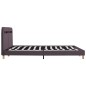 vidaXL Bettgestell mit LED Taupe Stoff 180x200 cm vidaXL Bettgestell mit LED Taupe Stoff 180x200 cm