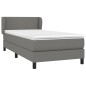 vidaXL Boxspringbett mit Matratze Dunkelgrau 80x200 cm Stoff vidaXL Boxspringbett mit Matratze Dunkelgrau 80x200 cm Stoff