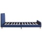 Bettgestell Blau Stoff 140 x 200 cm Bettgestell Blau Stoff 140 x 200 cm