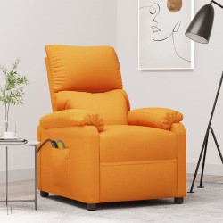 vidaXL Elektrischer Massagesessel Gelb Stoff
