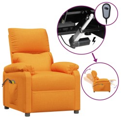 vidaXL Elektrischer Massagesessel Gelb Stoff