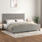 vidaXL Bettgestell mit Kopfteil Hellgrau 200x200 cm Samt vidaXL Bettgestell mit Kopfteil Hellgrau 200x200 cm Samt