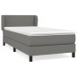 vidaXL Boxspringbett mit Matratze Dunkelgrau 90x190 cm Stoff vidaXL Boxspringbett mit Matratze Dunkelgrau 90x190 cm Stoff