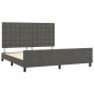 vidaXL Bettgestell mit Kopfteil Dunkelgrau 160x200 cm Samt vidaXL Bettgestell mit Kopfteil Dunkelgrau 160x200 cm Samt