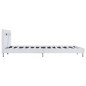 Bettgestell mit LED Weiß Kunstleder 180×200 cm Bettgestell mit LED Weiß Kunstleder 180×200 cm