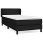vidaXL Boxspringbett mit Matratze Schwarz 90x200 cm Stoff vidaXL Boxspringbett mit Matratze Schwarz 90x200 cm Stoff