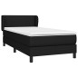 vidaXL Boxspringbett mit Matratze Schwarz 90x200 cm Stoff vidaXL Boxspringbett mit Matratze Schwarz 90x200 cm Stoff