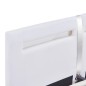 Bettgestell mit LED Weiß Kunstleder 180×200 cm Bettgestell mit LED Weiß Kunstleder 180×200 cm