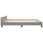 vidaXL Bettgestell mit Kopfteil Hellgrau 160x200 cm Samt vidaXL Bettgestell mit Kopfteil Hellgrau 160x200 cm Samt