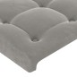 vidaXL Bettgestell mit Kopfteil Hellgrau 160x200 cm Samt vidaXL Bettgestell mit Kopfteil Hellgrau 160x200 cm Samt