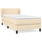 vidaXL Boxspringbett mit Matratze Creme 100x200 cm Stoff vidaXL Boxspringbett mit Matratze Creme 100x200 cm Stoff