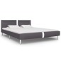 Bettgestell mit LED Grau Kunstleder 180x200 cm Bettgestell mit LED Grau Kunstleder 180x200 cm