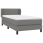 vidaXL Boxspringbett mit Matratze Dunkelgrau 80x200 cm Stoff vidaXL Boxspringbett mit Matratze Dunkelgrau 80x200 cm Stoff