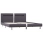 Bettgestell mit LED Grau Kunstleder 180x200 cm Bettgestell mit LED Grau Kunstleder 180x200 cm
