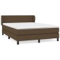 vidaXL Boxspringbett mit Matratze Dunkelbraun 140x200 cm Stoff vidaXL Boxspringbett mit Matratze Dunkelbraun 140x200 cm Stoff