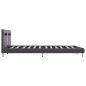 Bettgestell mit LED Grau Kunstleder 180x200 cm Bettgestell mit LED Grau Kunstleder 180x200 cm