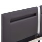 Bettgestell mit LED Grau Kunstleder 180x200 cm Bettgestell mit LED Grau Kunstleder 180x200 cm