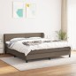 vidaXL Boxspringbett mit Matratze Taupe 180x200 cm Stoff vidaXL Boxspringbett mit Matratze Taupe 180x200 cm Stoff