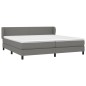 vidaXL Boxspringbett mit Matratze Dunkelgrau 200x200 cm Stoff vidaXL Boxspringbett mit Matratze Dunkelgrau 200x200 cm Stoff