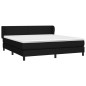 vidaXL Boxspringbett mit Matratze Schwarz 180x200 cm Stoff vidaXL Boxspringbett mit Matratze Schwarz 180x200 cm Stoff