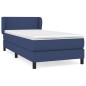vidaXL Boxspringbett mit Matratze Blau 90x200 cm Stoff vidaXL Boxspringbett mit Matratze Blau 90x200 cm Stoff