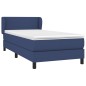 vidaXL Boxspringbett mit Matratze Blau 90x200 cm Stoff vidaXL Boxspringbett mit Matratze Blau 90x200 cm Stoff