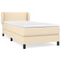vidaXL Boxspringbett mit Matratze Creme 100x200 cm Stoff vidaXL Boxspringbett mit Matratze Creme 100x200 cm Stoff