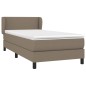 vidaXL Boxspringbett mit Matratze Taupe 90x190 cm Stoff vidaXL Boxspringbett mit Matratze Taupe 90x190 cm Stoff