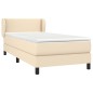 vidaXL Boxspringbett mit Matratze Creme 90x190 cm Stoff vidaXL Boxspringbett mit Matratze Creme 90x190 cm Stoff