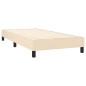 vidaXL Boxspringbett mit Matratze Creme 90x190 cm Stoff vidaXL Boxspringbett mit Matratze Creme 90x190 cm Stoff