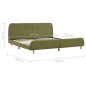 Bettgestell Grün Stoff 180x200 cm Bettgestell Grün Stoff 180x200 cm
