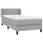 vidaXL Boxspringbett mit Matratze Hellgrau 80x200 cm Stoff vidaXL Boxspringbett mit Matratze Hellgrau 80x200 cm Stoff