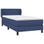 vidaXL Boxspringbett mit Matratze Blau 90x200 cm Stoff vidaXL Boxspringbett mit Matratze Blau 90x200 cm Stoff