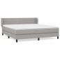 vidaXL Boxspringbett mit Matratze Hellgrau 180x200 cm Stoff vidaXL Boxspringbett mit Matratze Hellgrau 180x200 cm Stoff