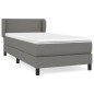 vidaXL Boxspringbett mit Matratze Dunkelgrau 100x200 cm Stoff vidaXL Boxspringbett mit Matratze Dunkelgrau 100x200 cm Stoff