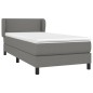 vidaXL Boxspringbett mit Matratze Dunkelgrau 100x200 cm Stoff vidaXL Boxspringbett mit Matratze Dunkelgrau 100x200 cm Stoff