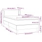 vidaXL Boxspringbett mit Matratze Dunkelgrau 100x200 cm Stoff vidaXL Boxspringbett mit Matratze Dunkelgrau 100x200 cm Stoff