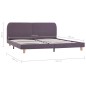 vidaXL Bettgestell Taupe Stoff 180x200 cm