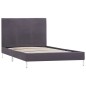 Bettgestell Grau Stoff 90×200 cm Bettgestell Grau Stoff 90×200 cm
