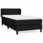 vidaXL Boxspringbett mit Matratze Schwarz 90x190 cm Stoff vidaXL Boxspringbett mit Matratze Schwarz 90x190 cm Stoff