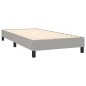 vidaXL Boxspringbett mit Matratze Hellgrau 100x200 cm Stoff vidaXL Boxspringbett mit Matratze Hellgrau 100x200 cm Stoff